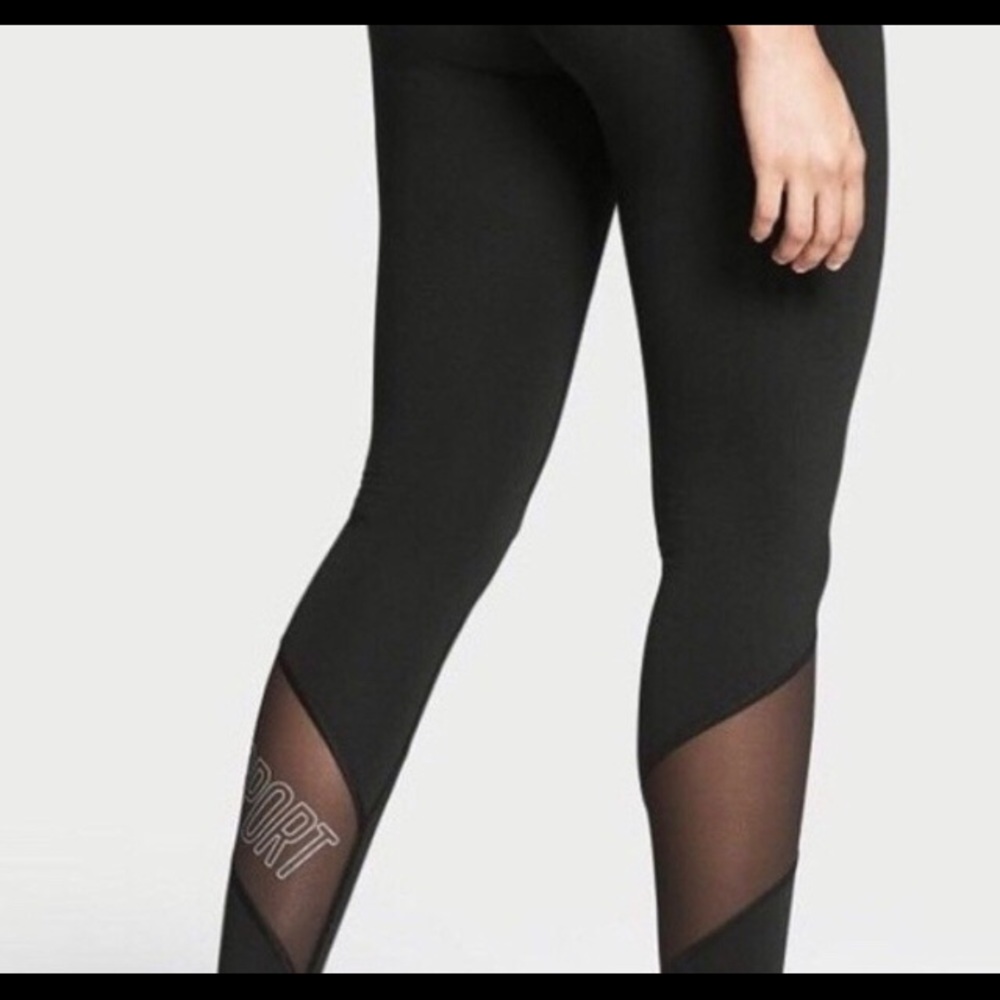 NWOT Victoria's Secret VSX Sport Knockout Full Length Leggings Black, Women's S